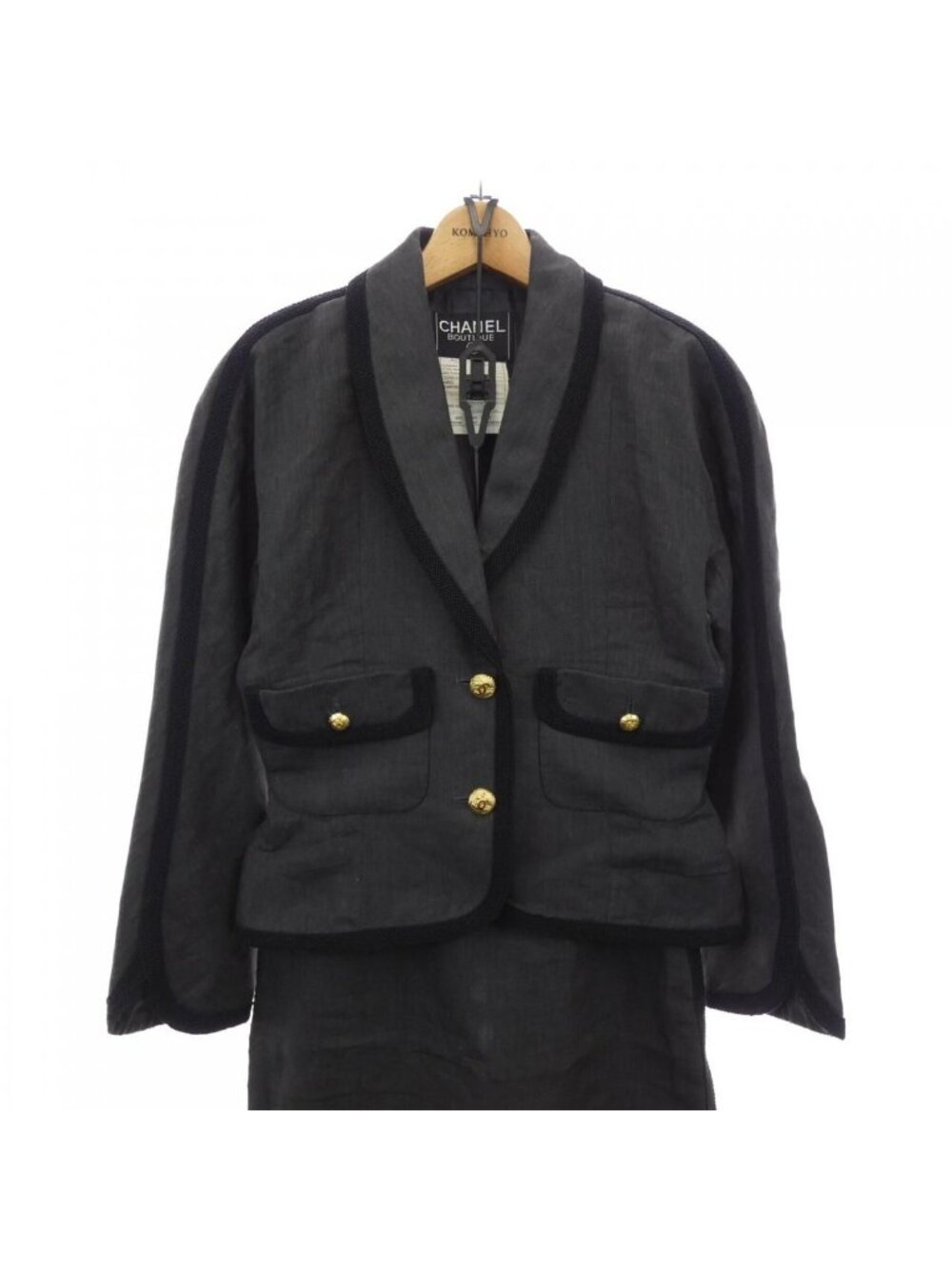 Chanel Vintage Suit Gray 38